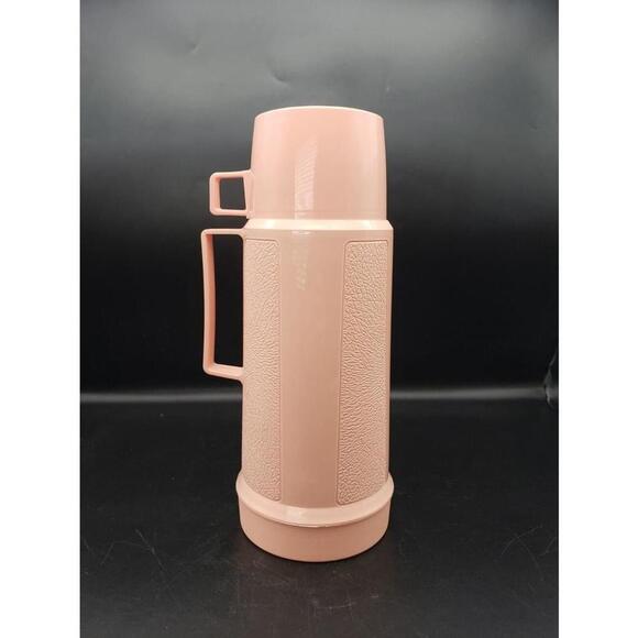 Thermos Other - Vtg PINK THERMOS Beverage Container Quart size Narrow Neck Glass Liner old style